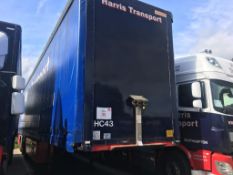 Montracon SMRC3A 3 axle, disc brakes, Meritor axle, curtain side trailer, Chassis No: d069402,