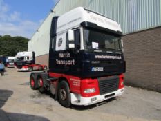 DAF FTGXF95.430 super space cab, automatic, 6x2 mid lift twin steer, 44 ton GVW tractor unit,