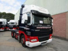 DAF FTGCF85.460 space cab, automatic, 6x2 mid lift twin steer, 44 ton GVW tractor unit, Registration