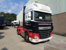 DAF FTGXF510 super space cab, automatic, 6x2 mid lift twin steer, 44 ton GVW, Euro 6, tractor