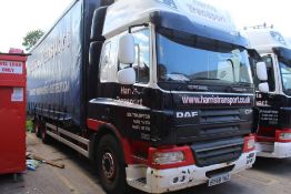 DAF FASCF75.310 space cab, manual, 6x2, 26 ton GVW, Euro 5, curtain sided truck with tail lift,