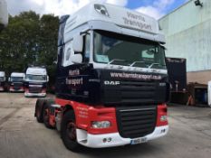 DAF FTGXF105.460 super space cab, automatic, 6x2 mid lift twin steer, 44 ton GVW, Euro 5, tractor