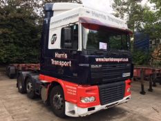 DAF FTGXF95.430 space cab, automatic, 6x2 mid lift twin steer, 44 ton GVW tractor unit, Registration