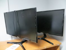 Two Samsung 524F356FHU 24" Widescreen Colour Monitors