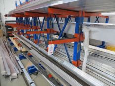 Three bays of cantilever heavy duty racking height 5m (not to be collected till last day of