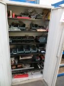 Two Door Steel Cupboards with Contents as lotted