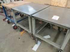 Three mobile tables