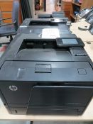Two Hewlett Packard Laserpro 400 M401 dn Laser Printers