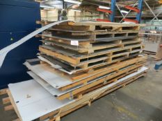 Qty of sheet aluminium & stainless steel sheets/offcuts as lotted