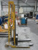 Coolie hydraulic pallet lifter, SWL 500kg.NB: This item has no record of Thorough Examination. The