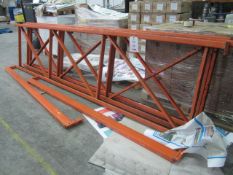 2 x bays of dismantled boltless pallet racking, approx. size: height: 4.9m x depth: 900mm width: 2.