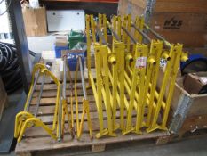 Pallet of cable reel stands used