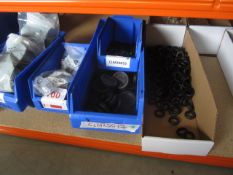 5 boxes of assorted rubber grommets unused