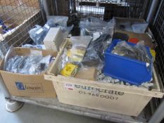 Contents of stillage including used and unused electrical components - stillage not included