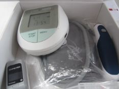 5 x Stabilograph SBPM blood pressure monitor, 5 x Lever TD-1261 ear thermometer, 5 x finger tip