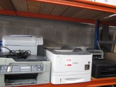 6 x assorted printers including 1 x HP officejet J5780, 2 x Cannon F161900, 1 x Epson XP215, 1 x