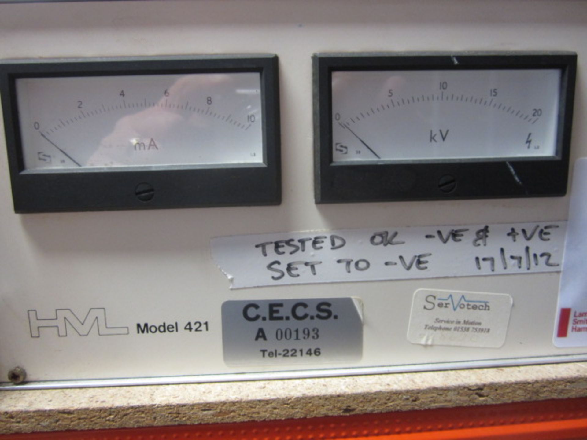 HML model 421 high voltage power supply rack mounted - Image 4 of 4