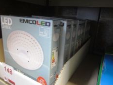 9 x EMCO LED 2D18CW 4 pin bulkhead bulbs, unused