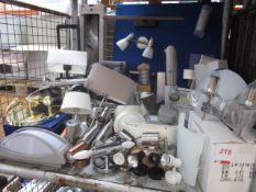 Contents of stillage including used and unused lighting - stillage not included