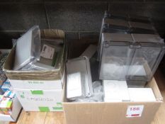 2 x boxes of assorted enclosures approx. 10
