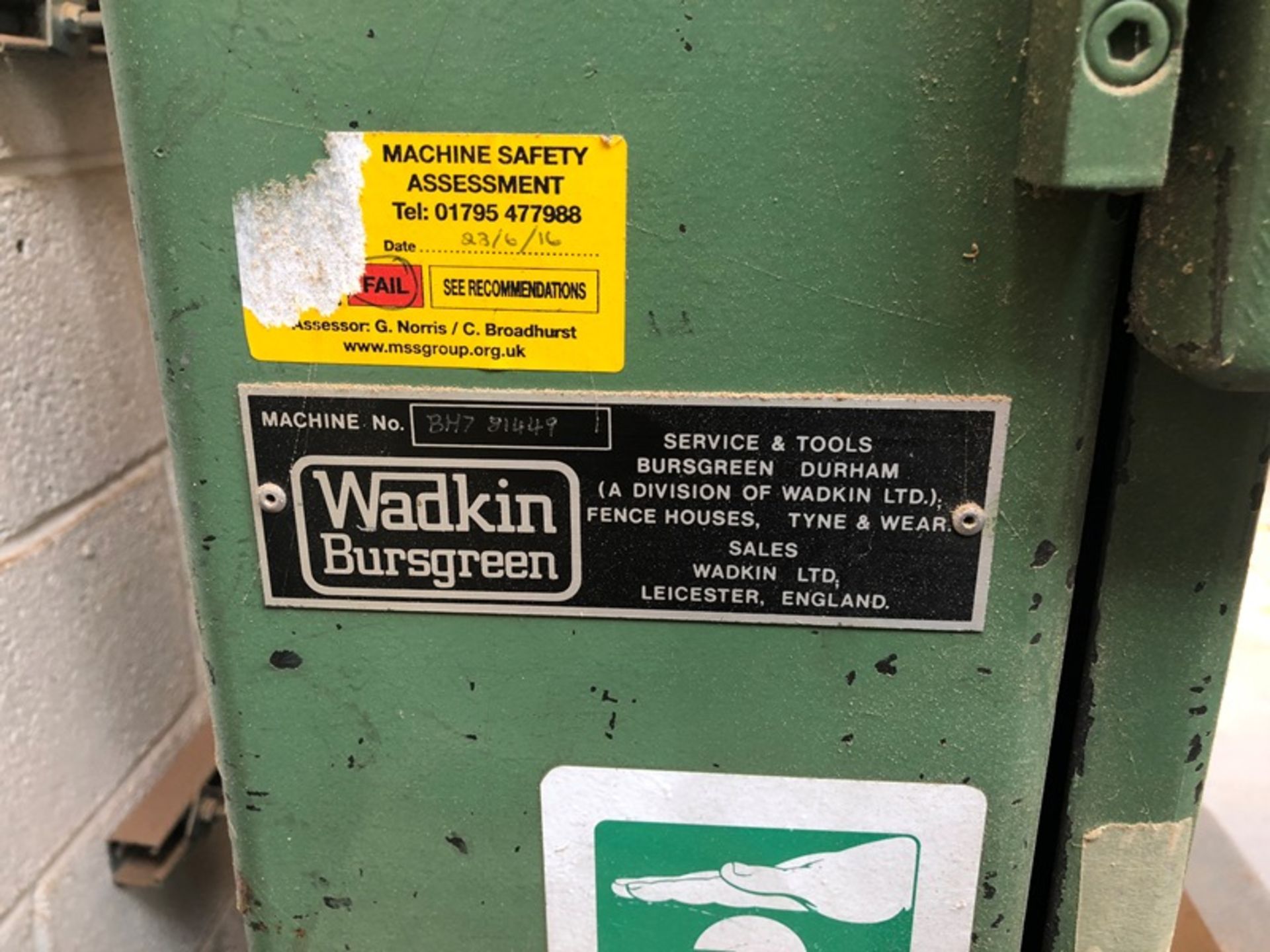 Wadkin BH7 bandsaw, machine no. BH7 81449 - Image 4 of 4