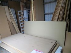 Quantity of sheet MDF, Birch, Ply, laminated MDF, chipboard firedoors etc., as lotted