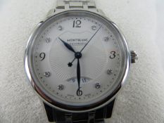 Montblanc Boheme Automatic Steel Silver Dial Ladies Date Watch 30mm with Steel Bracelet case