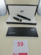 Montblanc Meisterstück-Red-Gold-Coated-LeGrand-Fountain-Pen 'M' Art No 112670 RRP £505. Please note: