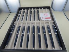 Tray containing 15 x Montblanc PIX Blue Ballpoint Pen Art No 114810 RRP £175 each. Please note: This