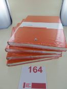 Four Montblanc Fine Stationery Notebooks 146 Lucky Orange Lined Art No 116225 RRP £55 each. Please