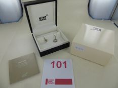 Montblanc Ladies Silver Ag 925 Pendant Earrings Art No 114818 RRP £215. Please note: This lot will