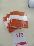 Four Montblanc Fine Stationery Notebooks 145 Luck Orange Lined Silver Cut Art No 113295 RRP £37