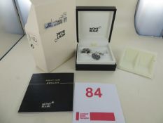 Montblanc Essential Sartorial Oval Grey Cufflinks Art No 116659 RRP £215. Please note: This lot will