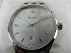 Montblanc Heritage Chronométrie Automatic Silver Dial Watch 40mm Steel collection with Steel