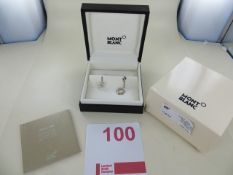 Montblanc Ladies Silver Ag 925 Pendant Earrings Art No 114818 RRP £215. Please note: This lot will