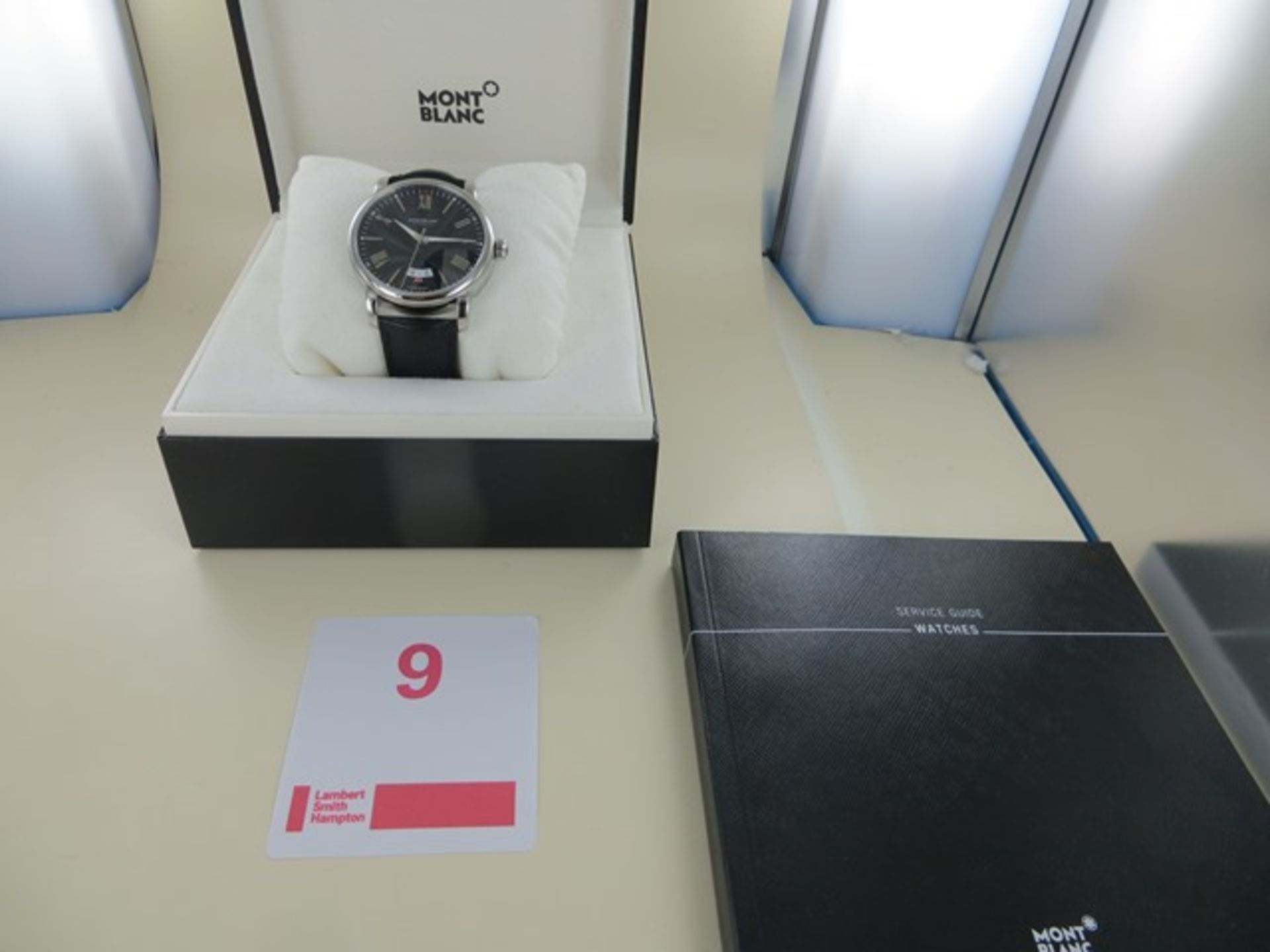 Montblanc Star 4810 Automatic watch 42mm Black Dial with black alligator leather strap case number - Image 2 of 3