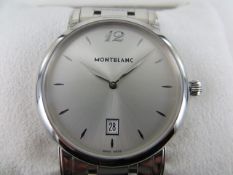 Montblanc Star Watch 39mm Quartz Silver Dial with Steel Bracelet case number PL861145 Art No