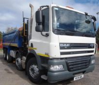 DAF CF 85.3608x4 tipper grab with Atlas 130.2 crane and clamshell bucket. Registration: HX14 WHL.