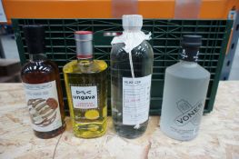 Mixed case x 4 bottles various gins