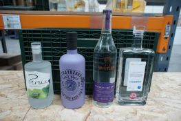 Mixed case x 4 bottles various gins