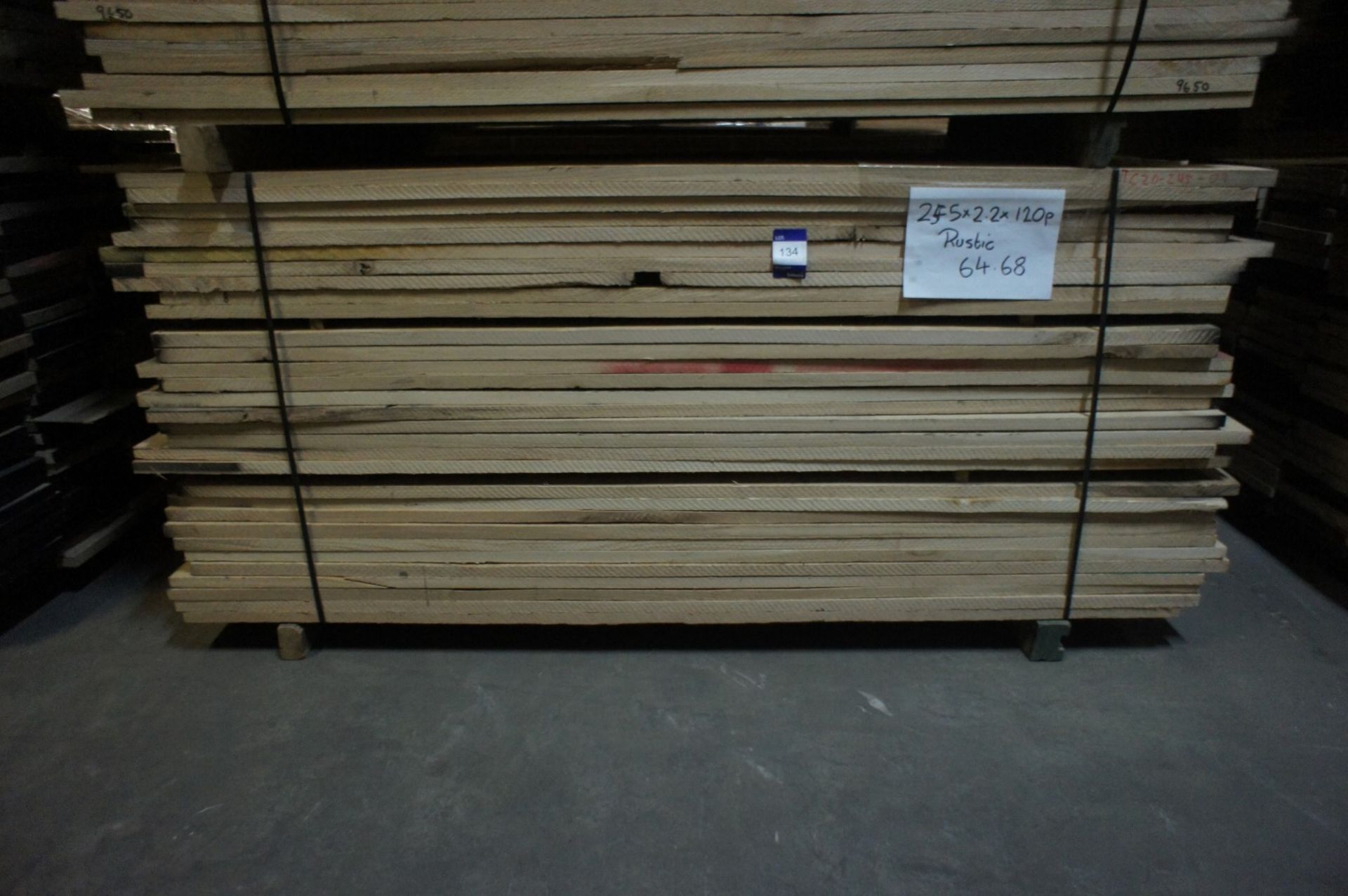* Oak Lumber - 120 pcs, 245 x 2200mm Please note there is a £5 plus VAT lift out fee on this lot. - Image 2 of 2