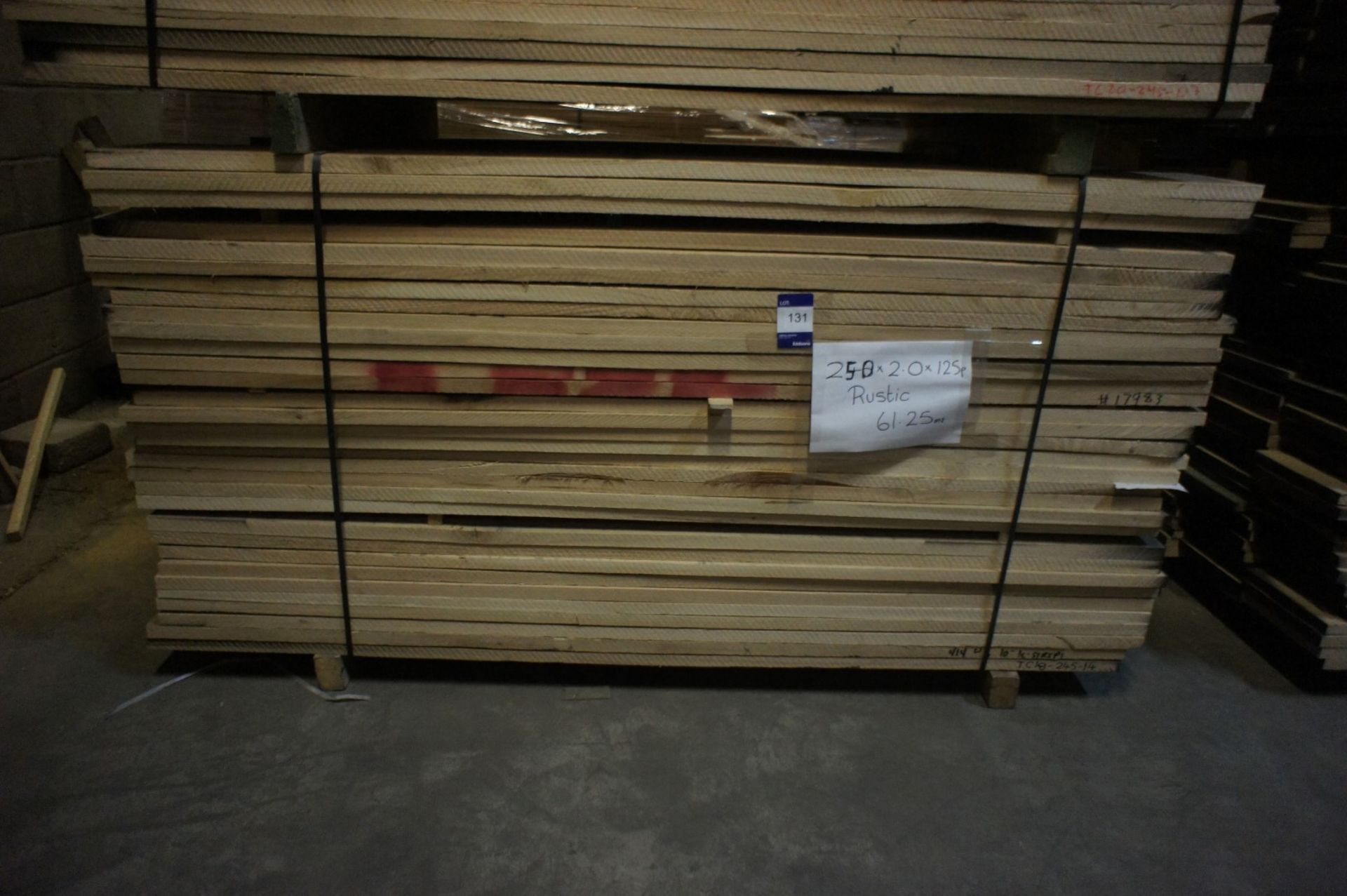 * Oak Lumber - 125 pcs, 250 x 2000mm Please note there is a £5 plus VAT lift out fee on this lot. - Image 2 of 2