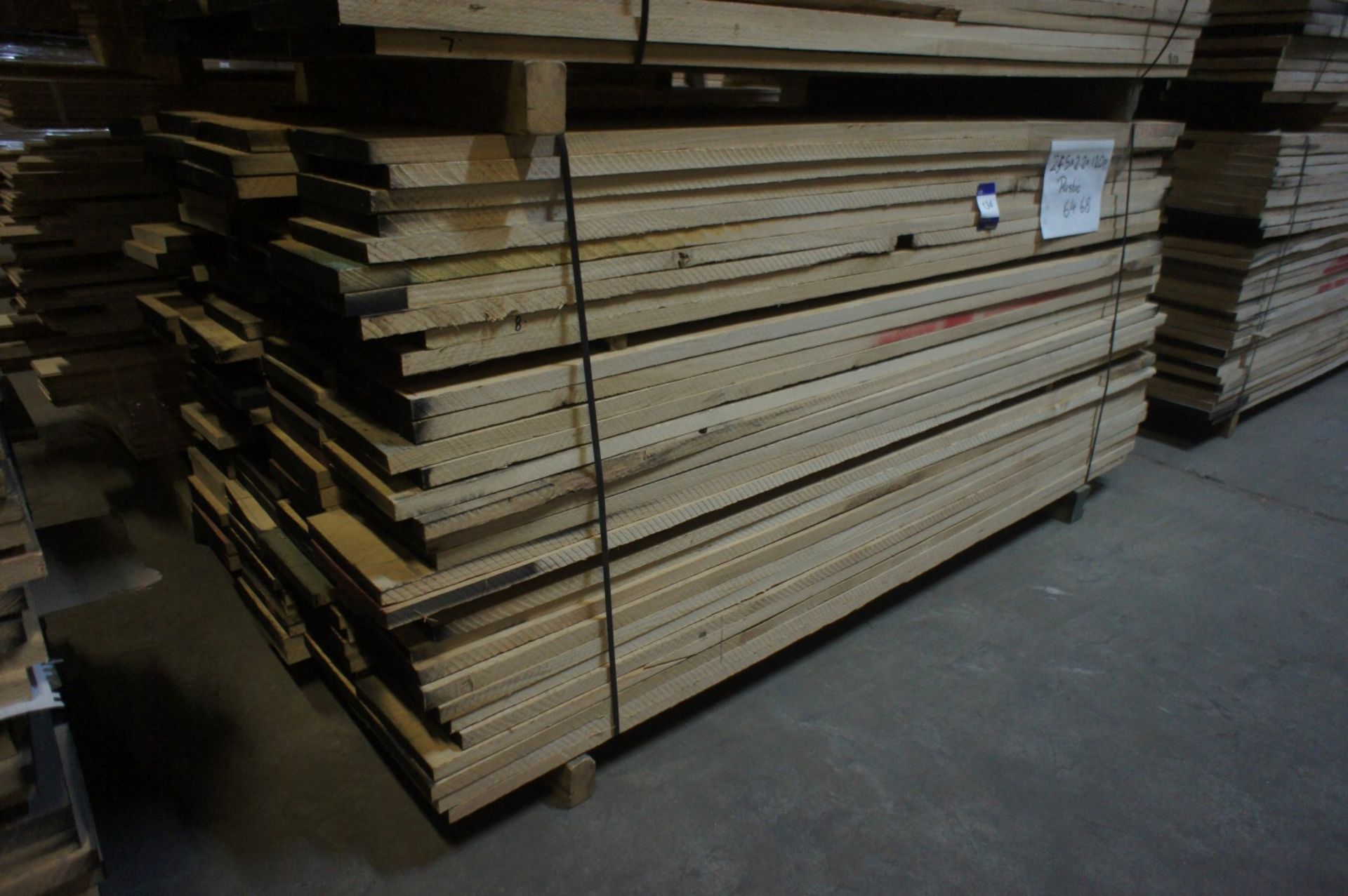 * Oak Lumber - 120 pcs, 245 x 2200mm Please note there is a £5 plus VAT lift out fee on this lot.
