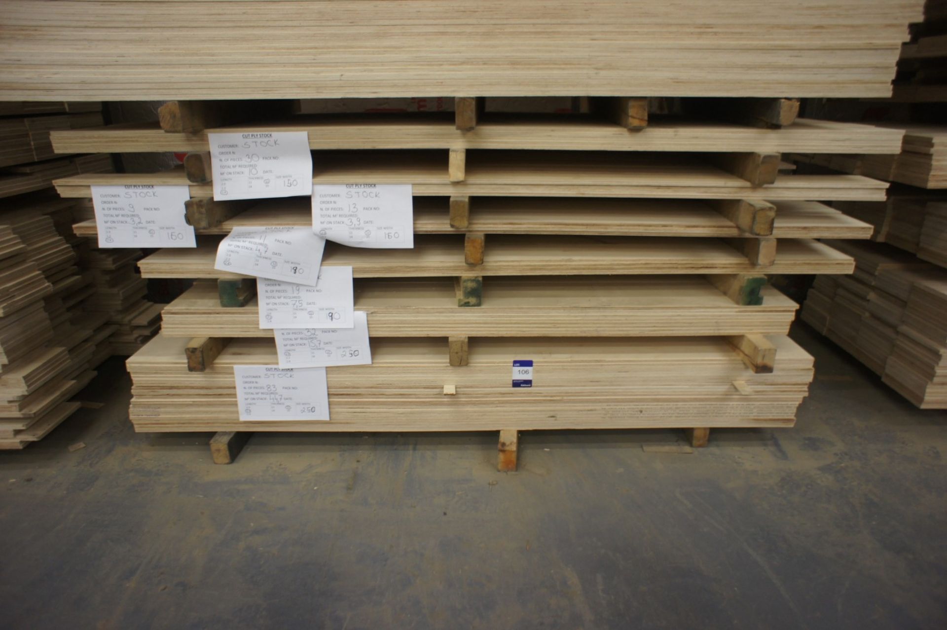 * Cut Ply - Various Sizes Please note there is a £5 plus VAT lift out fee on this lot. - Image 2 of 2