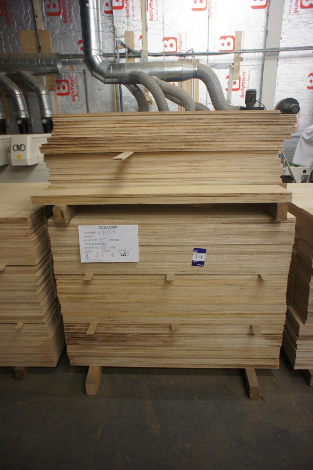 * Cut Ply - 300 pcs, 200 x 15 1200mm plus sundry pieces Please note there is a £5 plus VAT lift - Image 2 of 2
