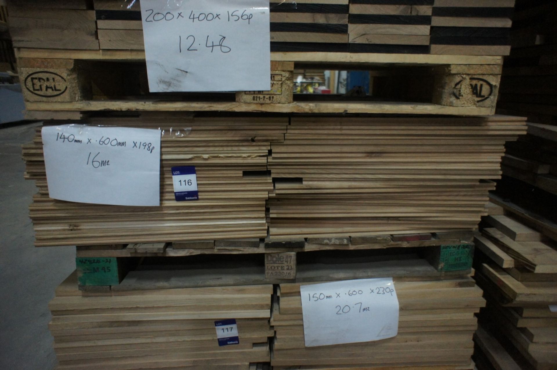 * American Oak T & G - 198 pcs, 140 x 600mm Please note there is a £5 plus VAT lift out fee on - Image 2 of 2