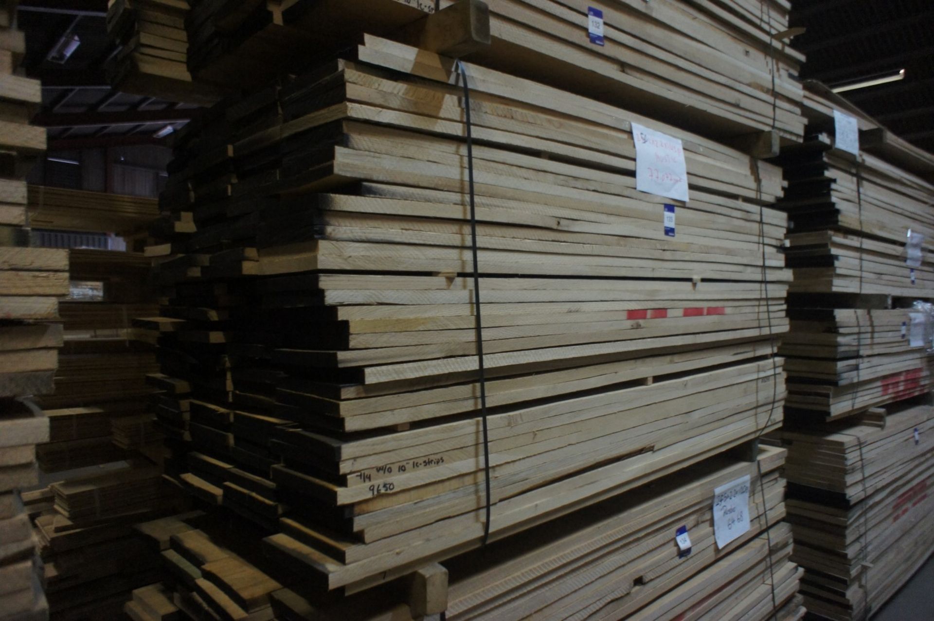 * Oak Lumber - 143pcs, 250 x 2200mm Please note there is a £5 plus VAT lift out fee on this lot.