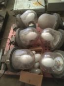 * 6 x Explosion Proof Light Fittings and Bulbs. Please note this lot is located in Barton. Viewing