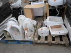 * 2 x Pallets to include 6 x Toilets, 2 x Sinks and 2 x Urinals. Please note there is a £10 plus VAT