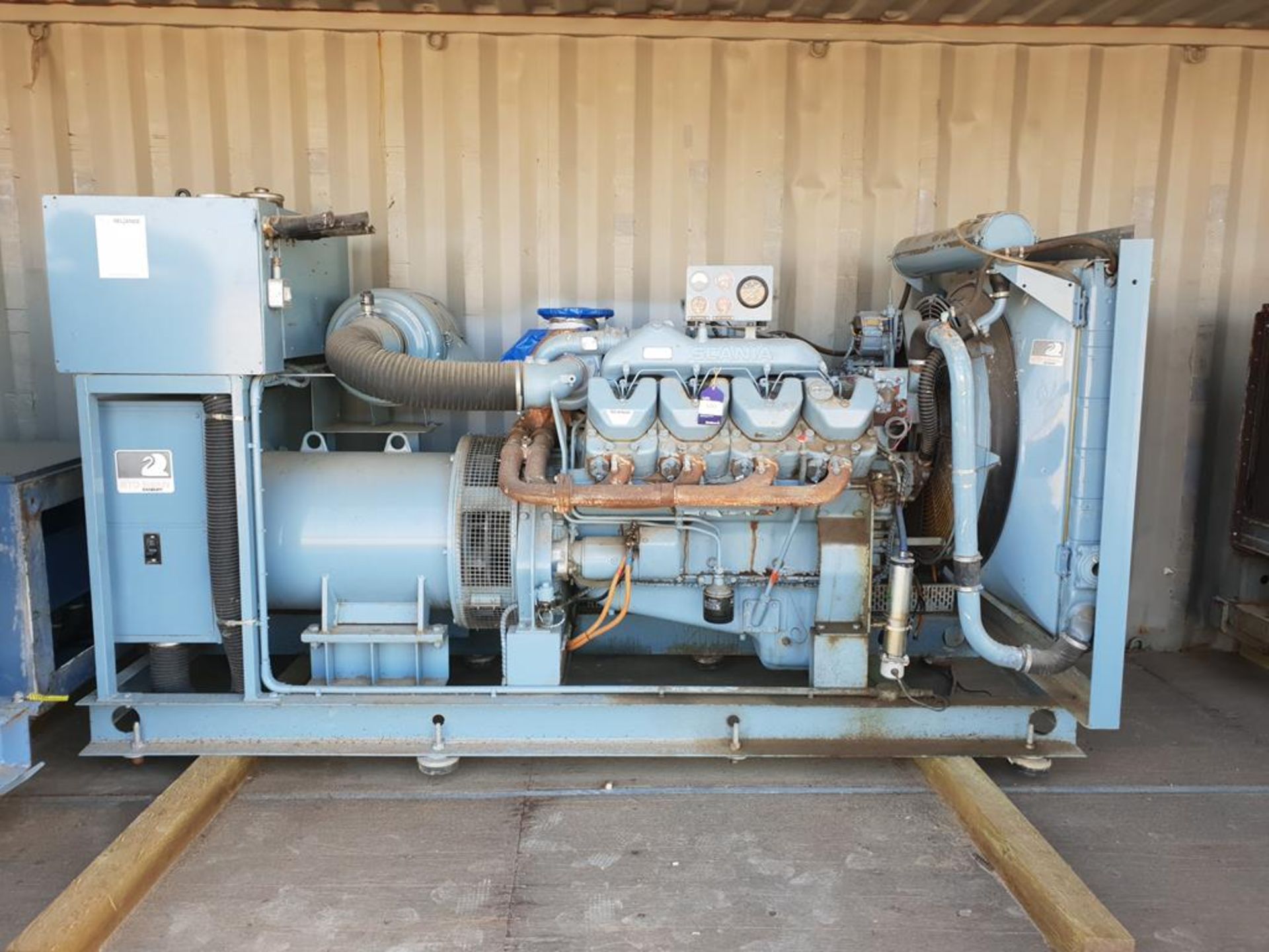 * Scania/ Swan 300 KVA Standby Generator. A 300KVA Skid Mounted Diesel Generator with Scania DS14-44